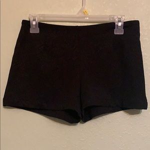 black high waisted shorts